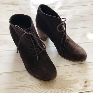 Toms Lunata Lace-Up Bootie Chocolate Brown